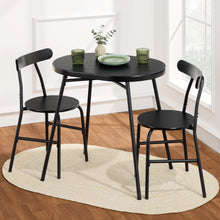 Load image into Gallery viewer, Best Choice Products 3 - Piece Modern Oval Dining Table Set, Small Kitchen Dinette W/ 2 Chairs - Black/Black - Gray/Black