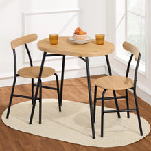 Load image into Gallery viewer, Best Choice Products 3 - Piece Modern Oval Dining Table Set, Small Kitchen Dinette W/ 2 Chairs - Black/Black