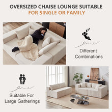 Load image into Gallery viewer, 104 - Inch Corduroy Modular L Shaped Sectional Sofa, Luxury Floor Couch Set, Upholstered Indoor Furniture, Foam - Filled Compressed Sofa for Living Room, Bedroom, 4 PC Free Combination ?