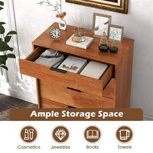 Load image into Gallery viewer, Mid Century Modern 5-Drawer Dresser, Wooden Chest of Drawers with Interlock System, Anti-Tip Kit &amp; Metal Legs for Bedroom, Living Room, Hallway