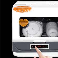 Load image into Gallery viewer, 110V 800W Countertop Dishwasher - Stainless Steel, 3 Wash Modes + Fruit Wash, Touch Control, Space - Saving, Ideal for Small Kitchens &amp; Rvs