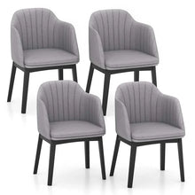 Load image into Gallery viewer, Set of 2/4 Upholstered Velvet Accent Dining Chairs with Curved Backrests, Detachable Cushion, Cozy Leisure Armchairs for Living Room - 2