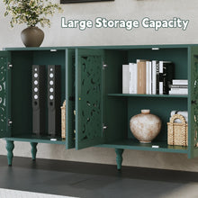 Load image into Gallery viewer, HLR 48" Accent Cabinet with 4 Doors, Vintage Hollow Carving Storage Credenza, Sideboards and Buffets Cabinet for Living Room, Kitchen, Dining Room, Entryway