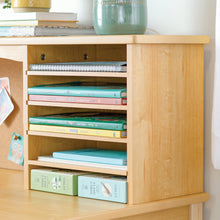Load image into Gallery viewer, Guidecraft Kids Media Desk and Chair Set - Gray: Kids Desk and Chair Set, Study Table for Kids with Hutch and Shelf, Wood Bedroom Furniture Set