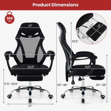 Load image into Gallery viewer, Mesh Office Chair Ergonomic Desk Chair with Footrest and Tilting Backrest, High Back Recliner Swivel Task Chair for Home Office