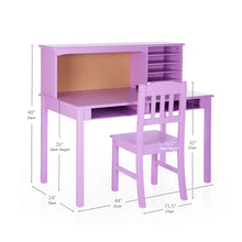 Load image into Gallery viewer, Guidecraft Kids Media Desk and Chair Set - Gray: Kids Desk and Chair Set, Study Table for Kids with Hutch and Shelf, Wood Bedroom Furniture Set