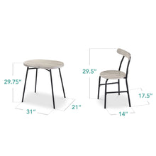 Load image into Gallery viewer, Best Choice Products 3 - Piece Modern Oval Dining Table Set, Small Kitchen Dinette W/ 2 Chairs - Black/Black