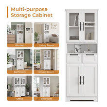 Load image into Gallery viewer, Ktaxon Wooden Bathroom Floor Cabinet with 4 Drawers &amp; 1 Cupboard for Living Room Entryway, White