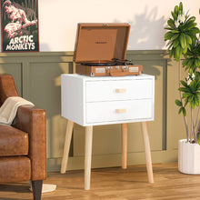 Load image into Gallery viewer, Syngar Nightstand Set of 2, Bedroom Bedside Table with 2 Drawer Storage Shelf, Simple Modern Night Stand End Table with Wood Handle, Easy Assembly, Suitable for Living Room Bedroom Furniture, White - Style 4#Brown