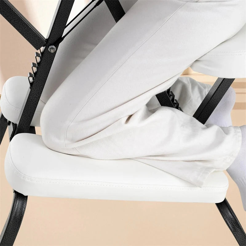 Portable Lightweight Massage Chair, PU Leather Tattoo Spa Chair with Thickened Sponge & Carrying Bag, Folding Travel Chair for Massage Therapy