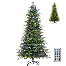 Load image into Gallery viewer, 6/7.5/9 FT Pre-lit Artificial Christmas Tree with 260/380/560 Multicolor Lights, 714/1162/1770 Branch Tips, 11 Lighting Modes, Remote &amp; Timer