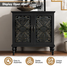 Load image into Gallery viewer, HLR 48" Accent Cabinet with 4 Doors, Vintage Hollow Carving Storage Credenza, Sideboards and Buffets Cabinet for Living Room, Kitchen, Dining Room, Entryway
