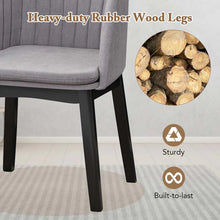 Load image into Gallery viewer, Set of 2/4 Upholstered Velvet Accent Dining Chairs with Curved Backrests, Detachable Cushion, Cozy Leisure Armchairs for Living Room