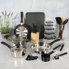 Load image into Gallery viewer, Gibson Home 71 - Piece Stainless Steel Silver Cookware Combo Set