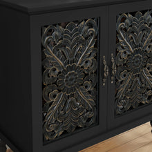 Load image into Gallery viewer, HLR 48" Accent Cabinet with 4 Doors, Vintage Hollow Carving Storage Credenza, Sideboards and Buffets Cabinet for Living Room, Kitchen, Dining Room, Entryway
