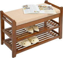 Load image into Gallery viewer, Shoe Rack for Front Door Entrance, 28 Entryway Bench with Coat Rack, Hall Tree Shoe Bench with Storage for Entry, Hallway, Bedroom, Living Room