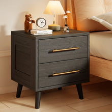 Load image into Gallery viewer, Noelse 3 Piece Bedroom Furniture Set, 6 Drawer Dresser with 2 Nightstands, Modern Wood Storage Organizer with Metal Handles for Bedroom, Living Room, Black