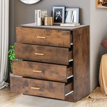Load image into Gallery viewer, Segmart Black Chest of 4 Drawers, Wood Bedroom Furniture Chest Cabinet with Metal Handles for Kids Room - White