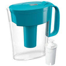 Load image into Gallery viewer, Brita Water Filter Pitcher for Tap and Drinking Water with 1 Standard Filter, Lasts 2 Months, 6-Cup Capacity, BPA Free, Turquoise