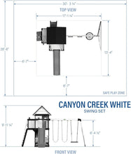Load image into Gallery viewer, Backyard Discovery Canyon Creek Cedar Wood Swing Set with Wave Slide. Clubhouse. Play Kitchen. Picnic Area. Belt Swings. Web Swing. Rock Wall. Balconies. Playhouse. Step Ladder. Outdoor Playset