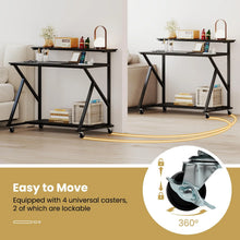 Load image into Gallery viewer, Tangkula 39.5" Mobile Computer Desk with Power Outlets for Home Office Bedroom