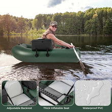Load image into Gallery viewer, Inflatable Fishing Float Tube with 2 Large Storage Pockets, Angling Base, 20" Fish Ruler &amp; 4 Motor Buckles, 352LBS Capacity Belly Boat for Fly Fishing