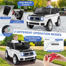 Load image into Gallery viewer, 12V 4WD Kids Ride On Car, Licensed Mercedes-Benz EQG Battery Powered Electric Vehicle with Remote Control &amp; Music
