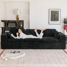 Load image into Gallery viewer, AECOJOY 110" Oversized Sofa for Living Room, 3 Seater Cloud Boneless Couch with Fluffy Seat Cushions