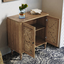 Load image into Gallery viewer, HLR 48" Accent Cabinet with 4 Doors, Vintage Hollow Carving Storage Credenza, Sideboards and Buffets Cabinet for Living Room, Kitchen, Dining Room, Entryway