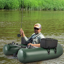 Load image into Gallery viewer, Inflatable Fishing Float Tube with 2 Large Storage Pockets, Angling Base, 20" Fish Ruler &amp; 4 Motor Buckles, 352LBS Capacity Belly Boat for Fly Fishing