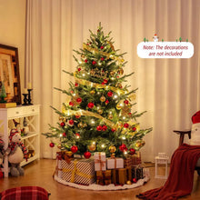 Load image into Gallery viewer, 6/7/8 FT Pre-Lit Artificial Christmas Tree, Hinged Xmas Tree with 240/340/450 Warm White LED Lights, 8 Lighting Modes, 778/1090/1480 Branch Tips - 7 FT