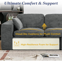 Load image into Gallery viewer, AECOJOY 110" Oversized Sofa for Living Room, 3 Seater Cloud Boneless Couch with Fluffy Seat Cushions