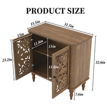 Load image into Gallery viewer, HLR 48" Accent Cabinet with 4 Doors, Vintage Hollow Carving Storage Credenza, Sideboards and Buffets Cabinet for Living Room, Kitchen, Dining Room, Entryway