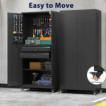 Load image into Gallery viewer, AECOJOY 71" Metal Garage Storage Cabinet with Drawers and Wheel