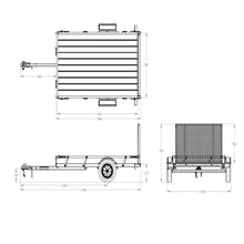 Load image into Gallery viewer, Karavan 5 ft. x 8 ft. Wood Floor Utility Trailer w Sliding Rail System