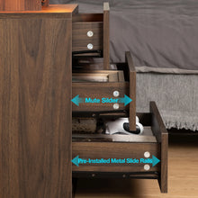 Load image into Gallery viewer, Hommpa LED Nightstand Wireless Charging Station USB Type C Outlets Bedside Table 3 Drawers Black Night Table Modern Smart Nightstand High Gloss End Side Table for Bedroom Furniture 26.8" Tall