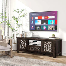 Load image into Gallery viewer, 55" Retro TV Stand for 60 Inch TVs, TV Console Cabinet Entertainment Center with Mirror Doors, Drawer Open Shelf, Cable Hole