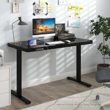 Load image into Gallery viewer, 48" x 24" Electric Standing Desk with Drawer, Tempered Glass Top, Memory Positions &amp; USB Type-C Outlets, Sit Stand Desk for Home Office