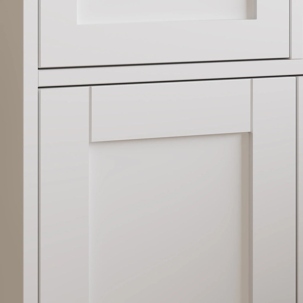 Ktaxon Wooden Bathroom Floor Cabinet with 4 Drawers & 1 Cupboard for Living Room Entryway, White