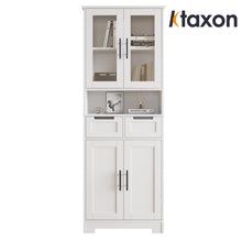 Load image into Gallery viewer, Ktaxon Wooden Bathroom Floor Cabinet with 4 Drawers &amp; 1 Cupboard for Living Room Entryway, White
