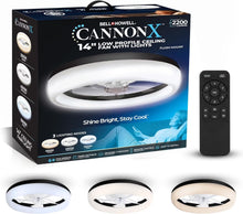 Load image into Gallery viewer, Cannonx 14" Low Profile Ceiling Fan with Lights and Remote, 6 Speeds, 3 Light Modes 3500K-5500K, Flush Mount for Bedroom