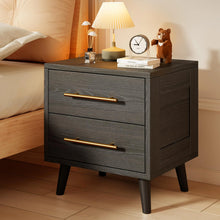 Load image into Gallery viewer, Bedroom Furniture Set - Includes Queen Bed Frame, Nightstands Set of 2, 5 - Drawer Dresser &amp; Double Wide 6 - Drawer Dresser - Modern Storage Solution for Stylish Home Decor, Black