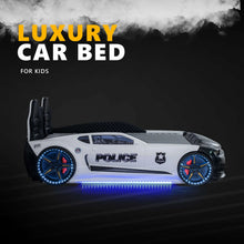 Load image into Gallery viewer, CHAMPION Twin Race Car Bed, LED Lights, Sound FX, Kids Bedroom Furniture, Children'S Car Bed
