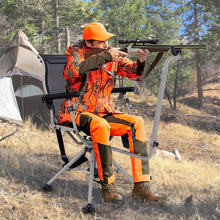 Load image into Gallery viewer, 360° Swivel Hunting Chair, Portable Deer Blind Chair Sniper Seat with Adjustable Shooting Rest, Extendable Aluminum Legs &amp; Carrying Strap for Camping