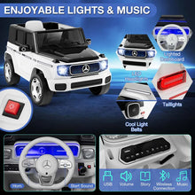 Load image into Gallery viewer, 12V 4WD Kids Ride On Car, Licensed Mercedes-Benz EQG Battery Powered Electric Vehicle with Remote Control &amp; Music