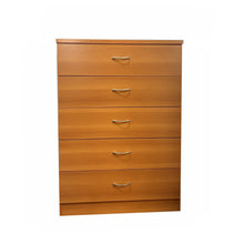 Load image into Gallery viewer, Xukmct 5 Drawer Dresser with Metal Handle, Perfect for Living Room, Bedroom, Brown