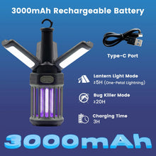 Load image into Gallery viewer, Tangkula 3-Petal Foldable Bug Zapper Adjustable Lighting Modes Type-C Rechargeable