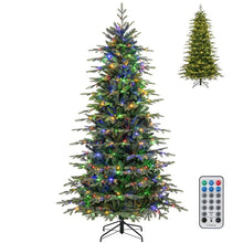 Load image into Gallery viewer, 6/7.5/9 FT Pre-lit Artificial Christmas Tree with 260/380/560 Multicolor Lights, 714/1162/1770 Branch Tips, 11 Lighting Modes, Remote &amp; Timer