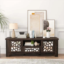 Load image into Gallery viewer, 55" Retro TV Stand for 60 Inch TVs, TV Console Cabinet Entertainment Center with Mirror Doors, Drawer Open Shelf, Cable Hole
