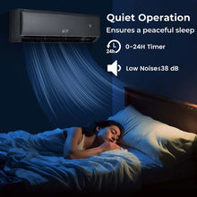 Load image into Gallery viewer, 22,000 BTU Wifi Enabled Mini Split Air Conditioner and Heater, 21 SEER2 208-230V Inverter Split AC Unit with Heat Pump